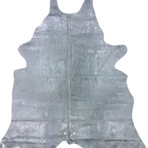 COWHIDE METALLIC SILVER ON OFF WHITE 3-5M