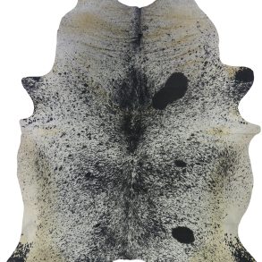 COWHIDE XL BLK & WHT SPECKLED 4-4.4M