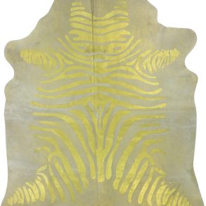 COWHIDE METALLIC ZEBRA ON VARIOUS 3-5M