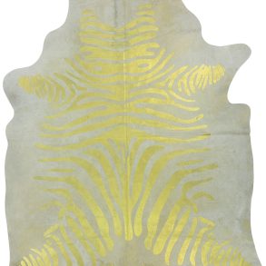 COWHIDE METALLIC ZEBRA ON VARIOUS 3-5M